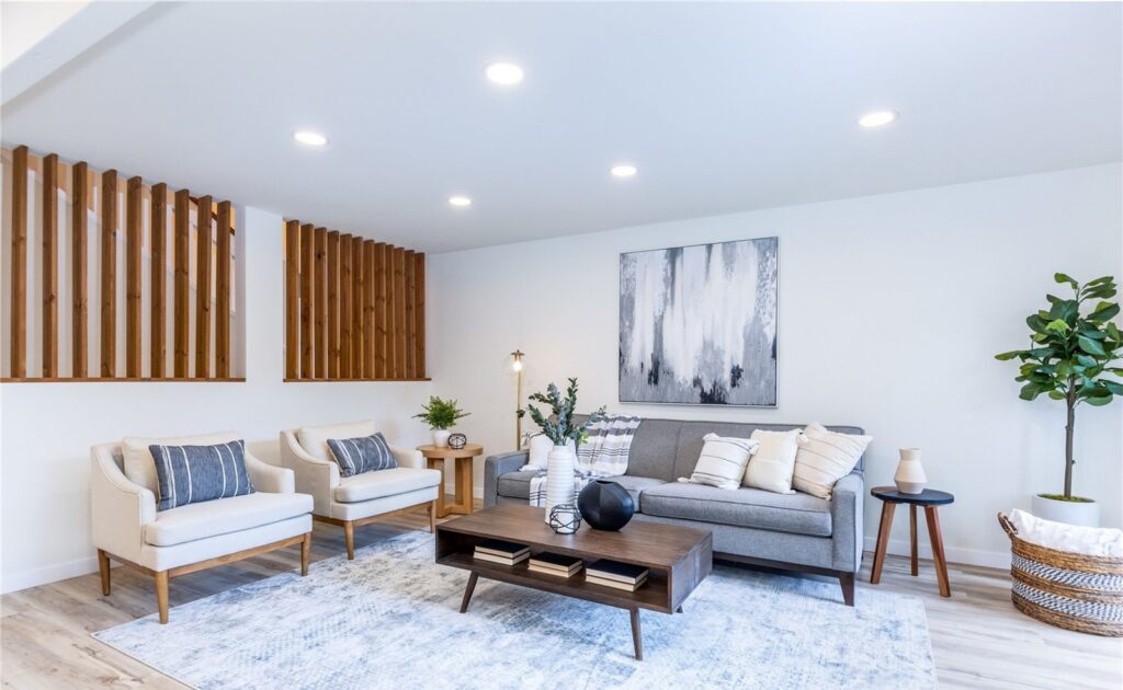 Staged living room in Redmond by IntExt Staging